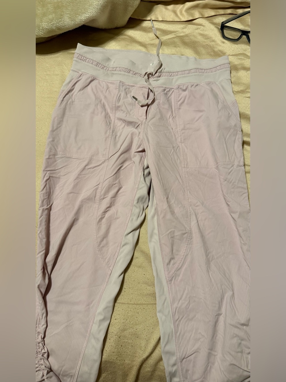 Lululemon size 12 dance studio Light Pink Drawstring Active Pants